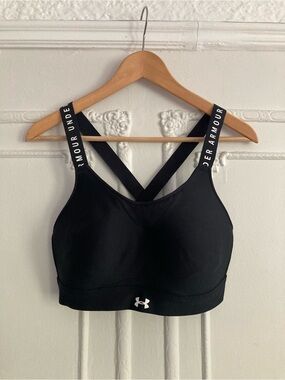Under Armour Black Supportive Crossback Sports Bra